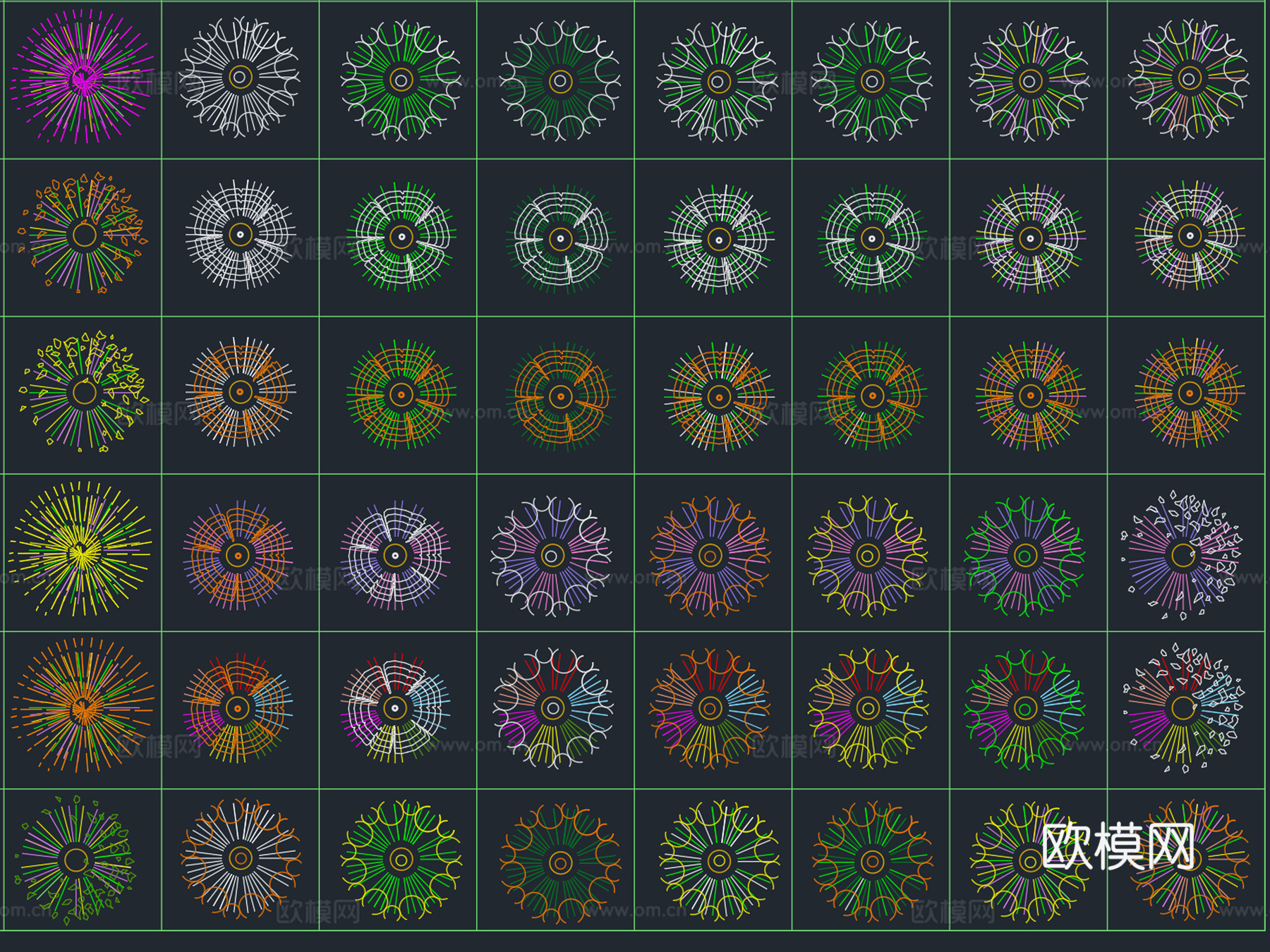 2026年最新景观花木植物绿植平面图例CAD图库cad施工图