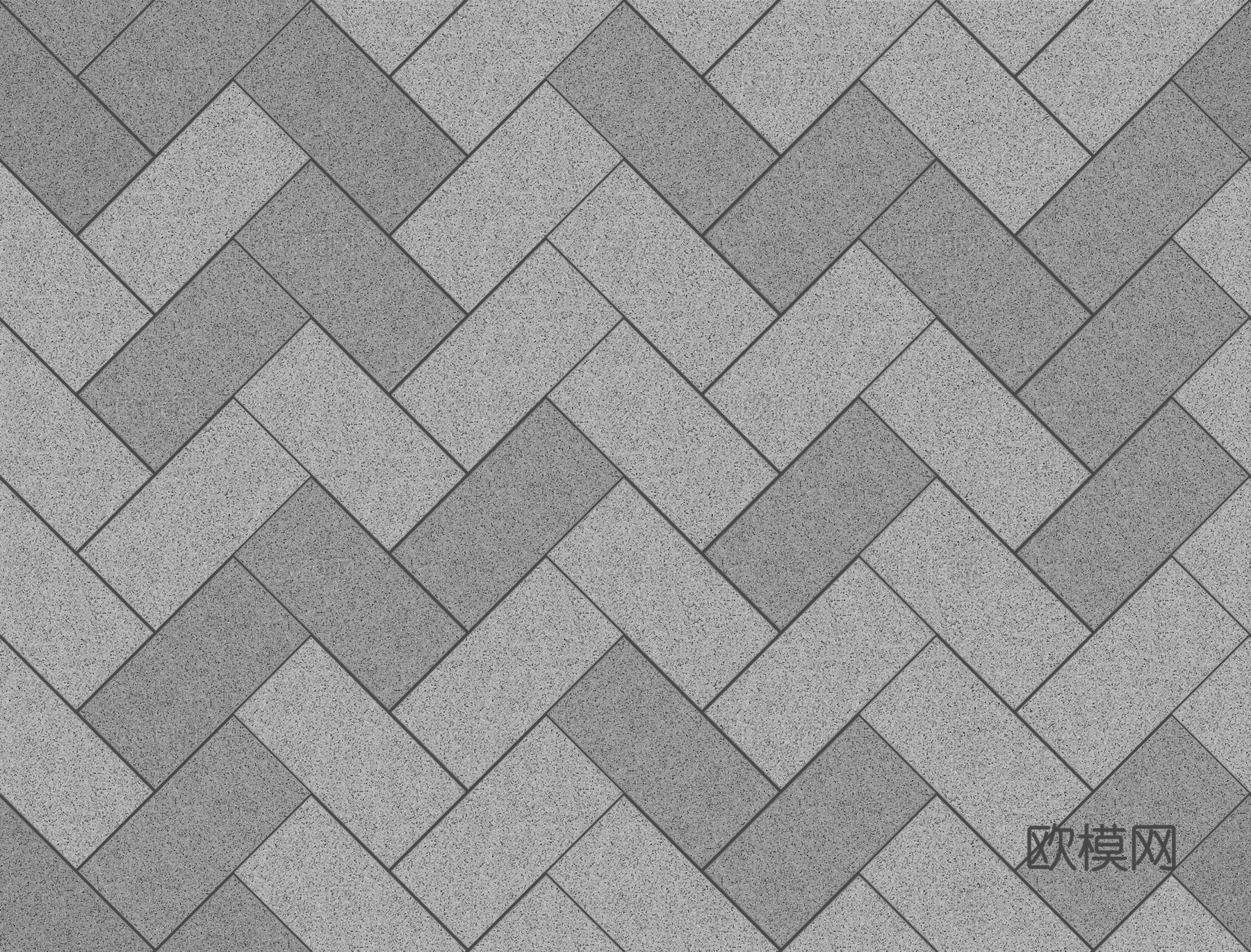 无缝灰色人字透水砖