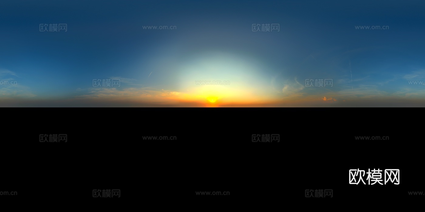 天空日出日落黎明黄昏蓝天白云HDR下载