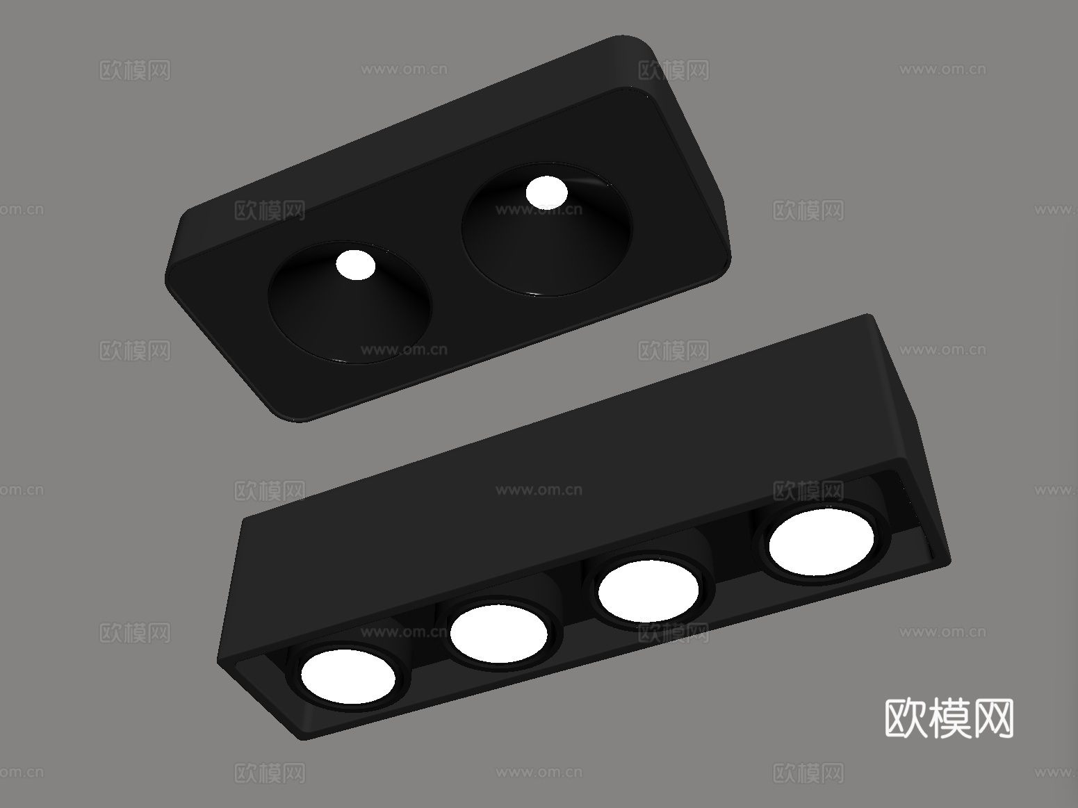 现代筒灯射灯 明装筒灯射灯su模型