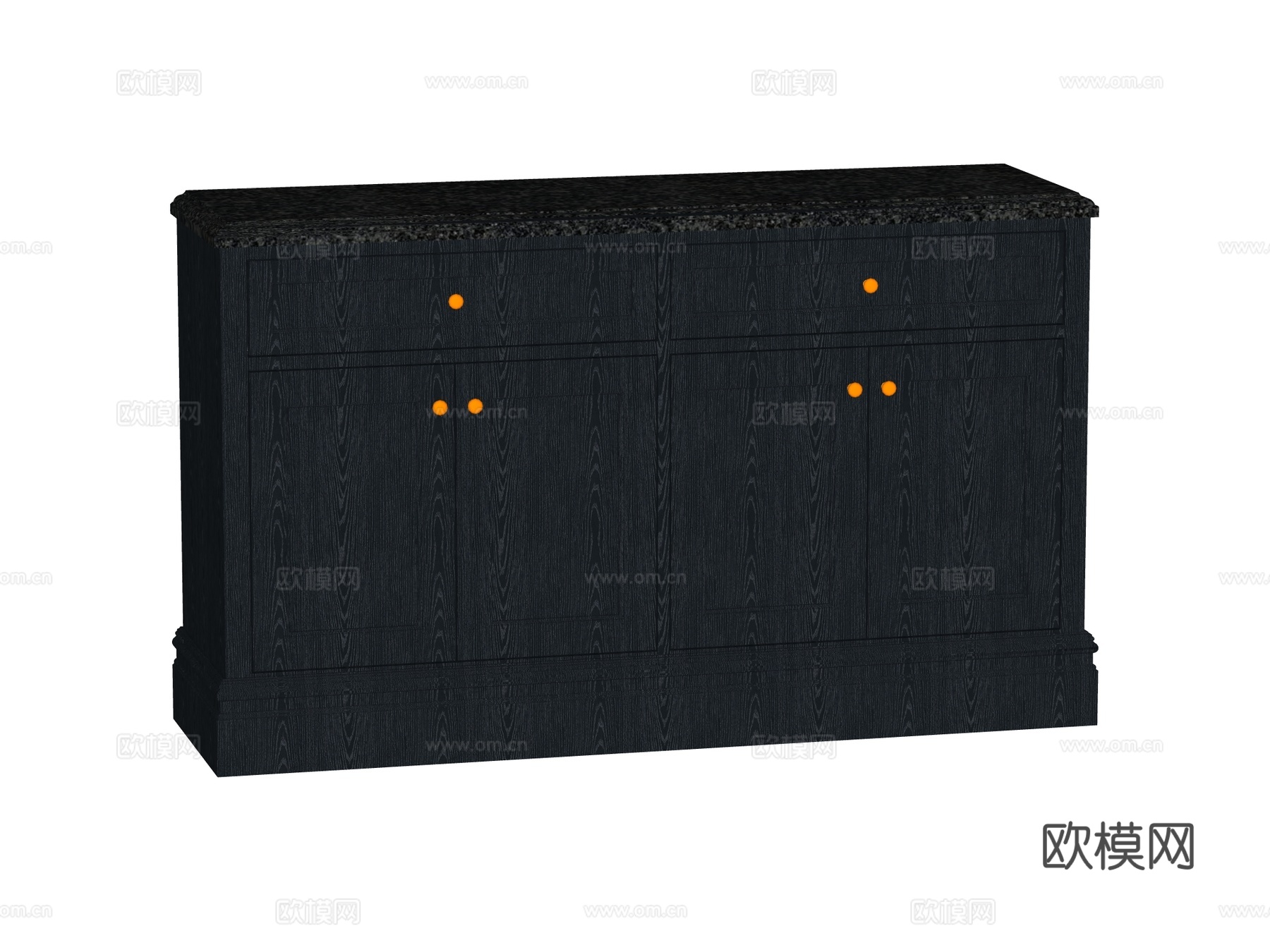 欧式边柜装饰柜储物柜su模型