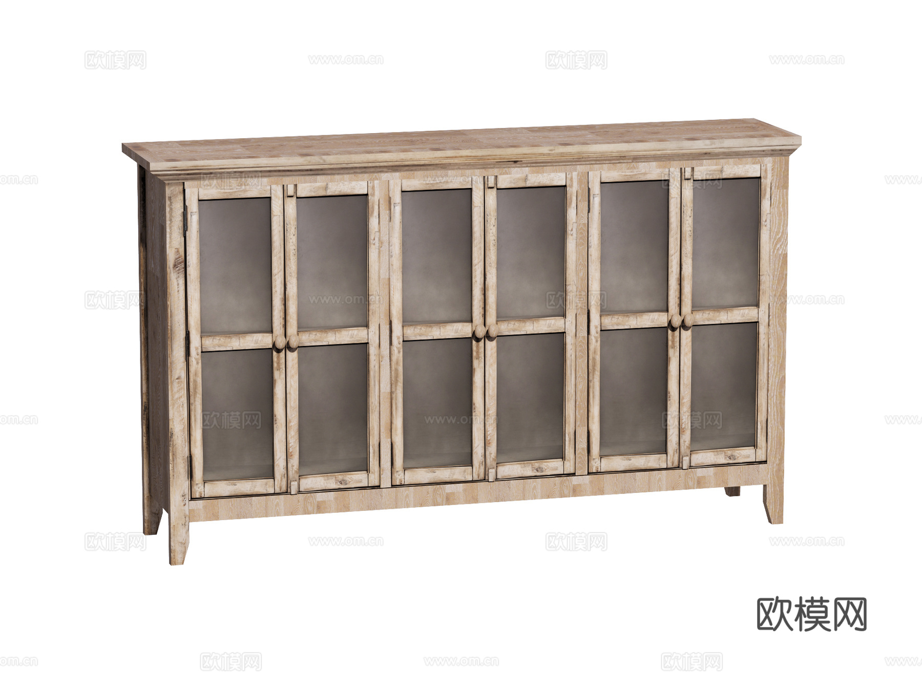 复古老旧家具边柜装饰柜储物柜su模型