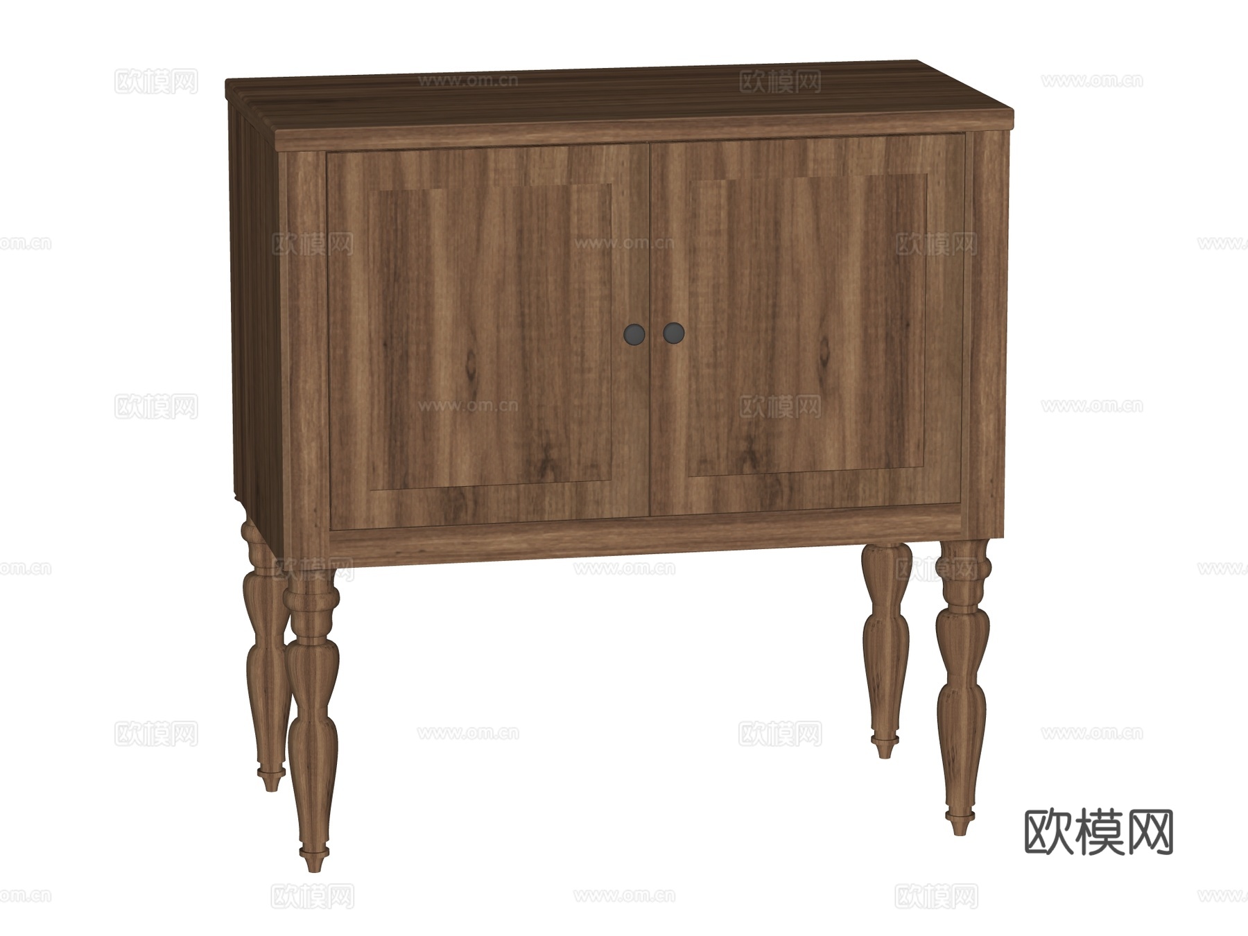 中古边柜装饰柜储物柜su模型