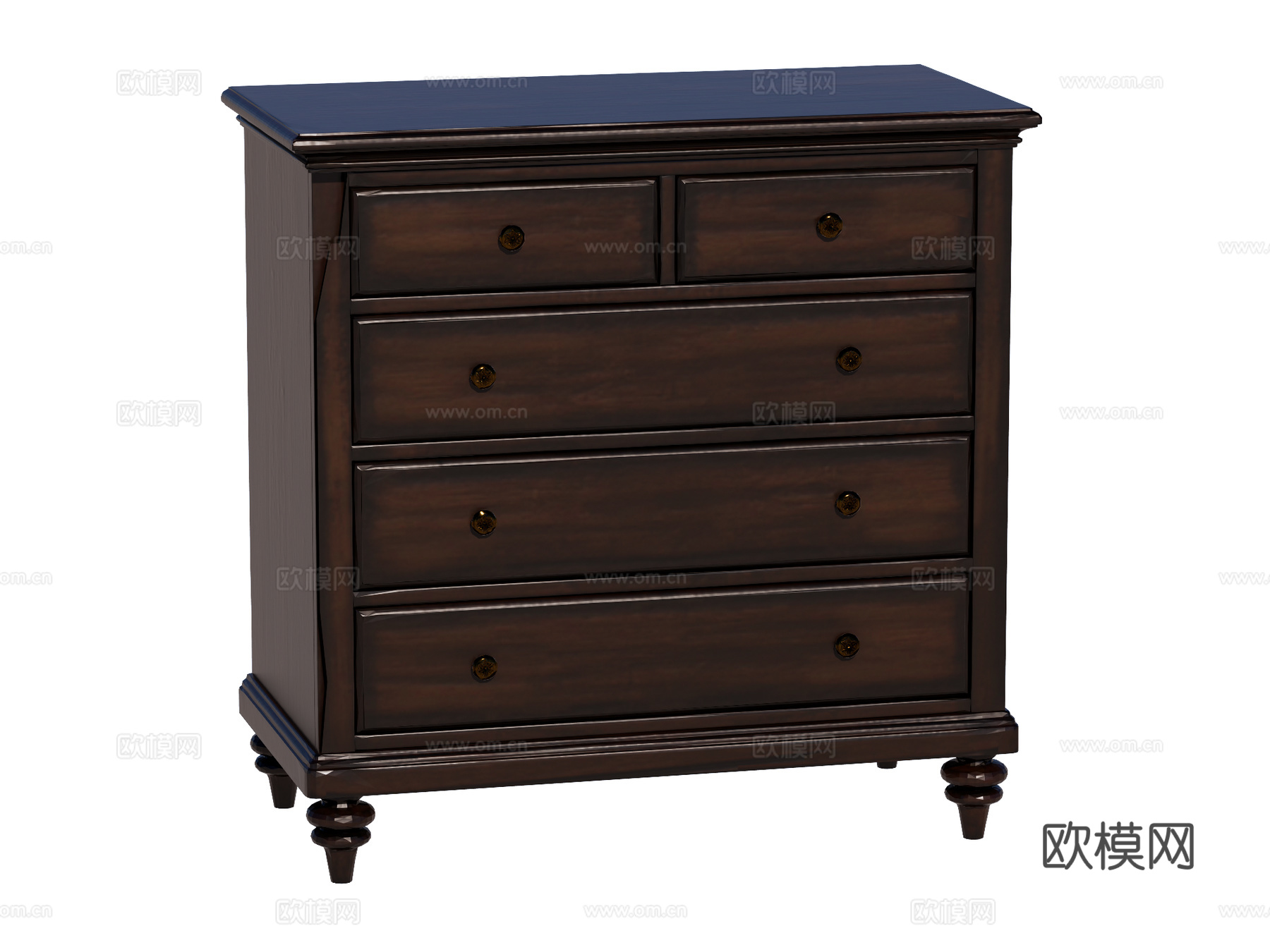 中古边柜斗柜装饰柜储物柜su模型