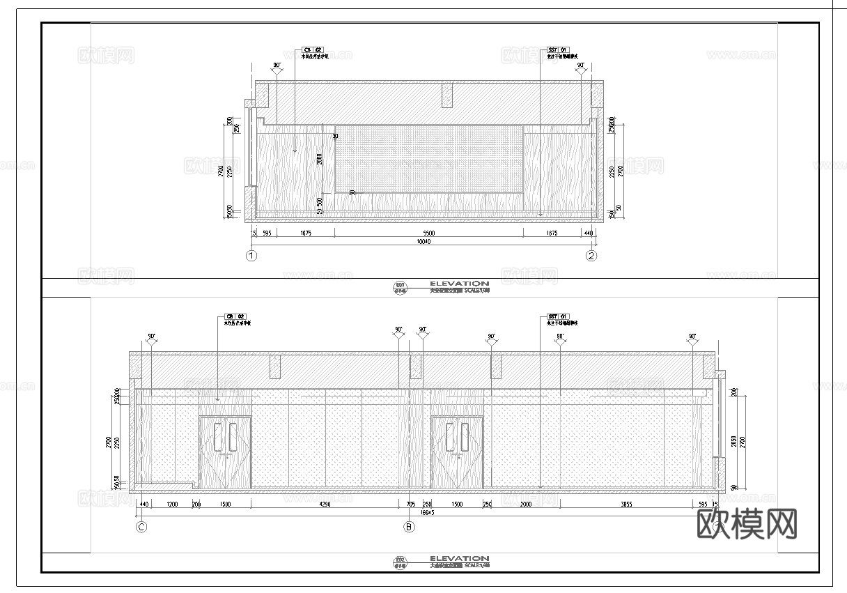 办公室报告厅 会议室 最新全套施工图 效果图合集cad施工图