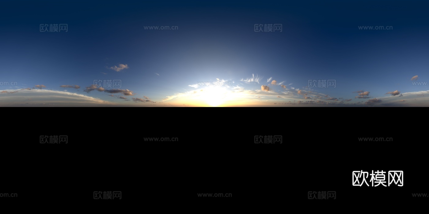 天空日出日落黎明黄昏蓝天白云HDR