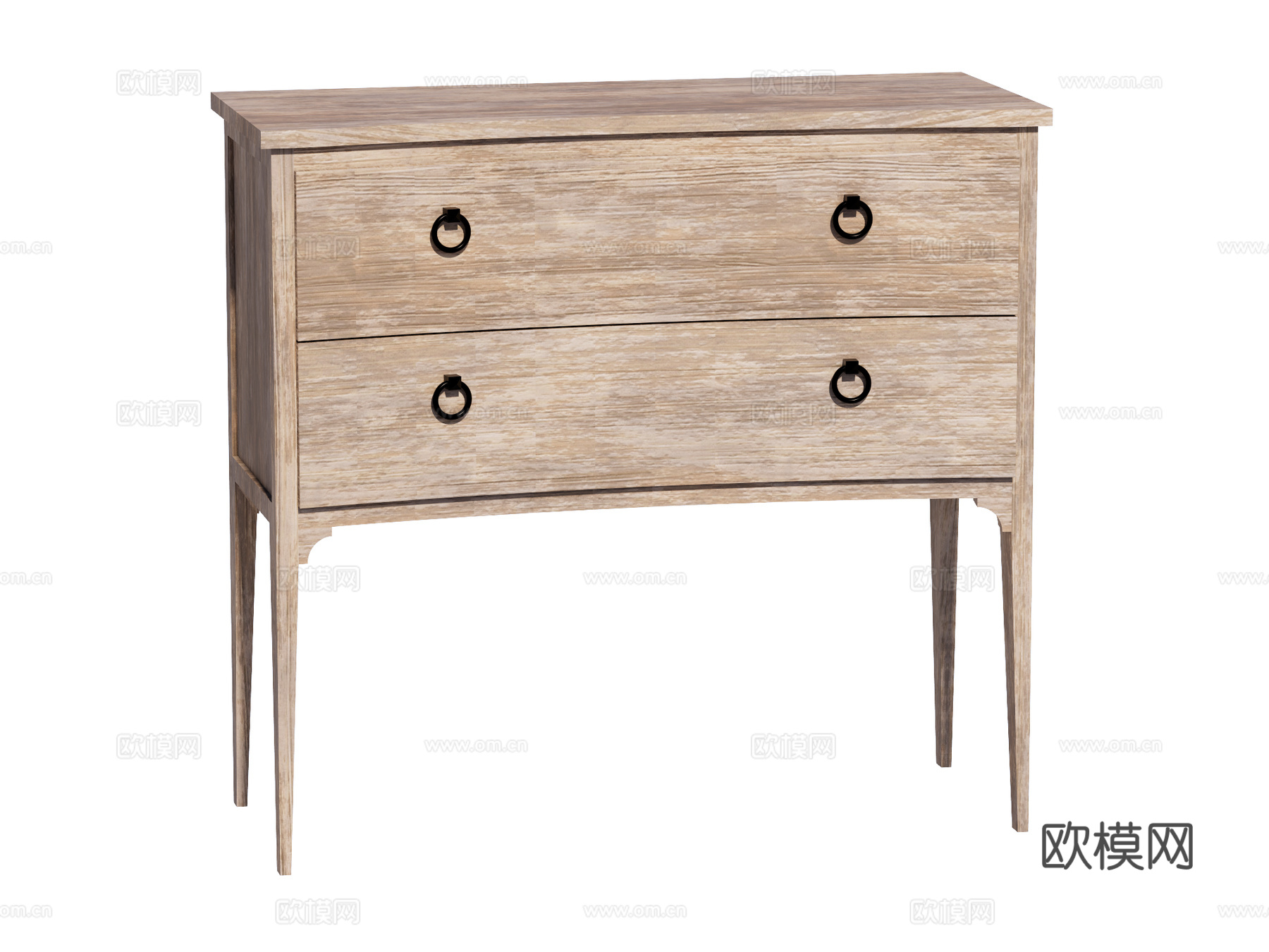 复古老旧家具边柜装饰柜储物柜su模型