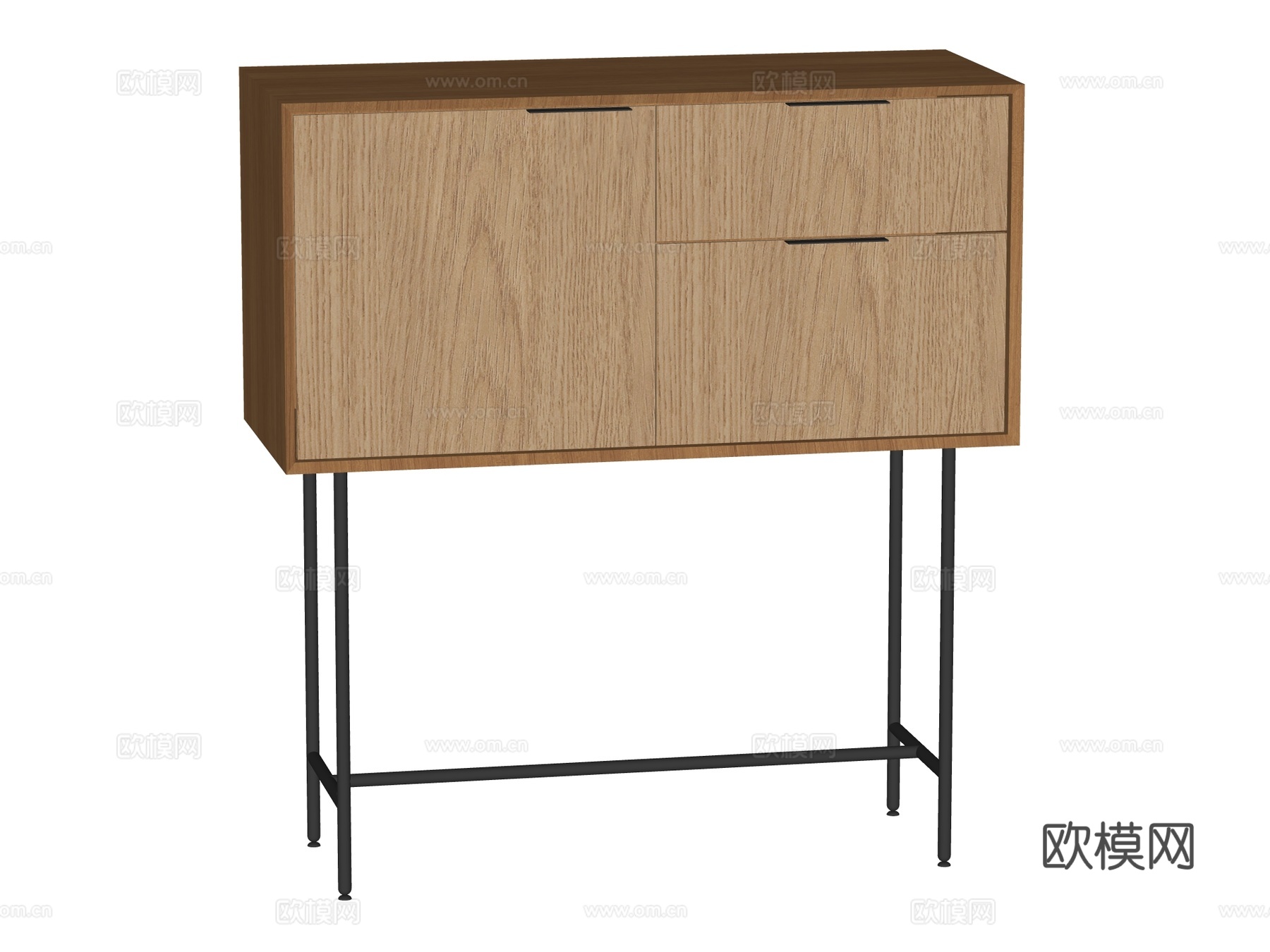 现代边柜装饰柜储物柜su模型