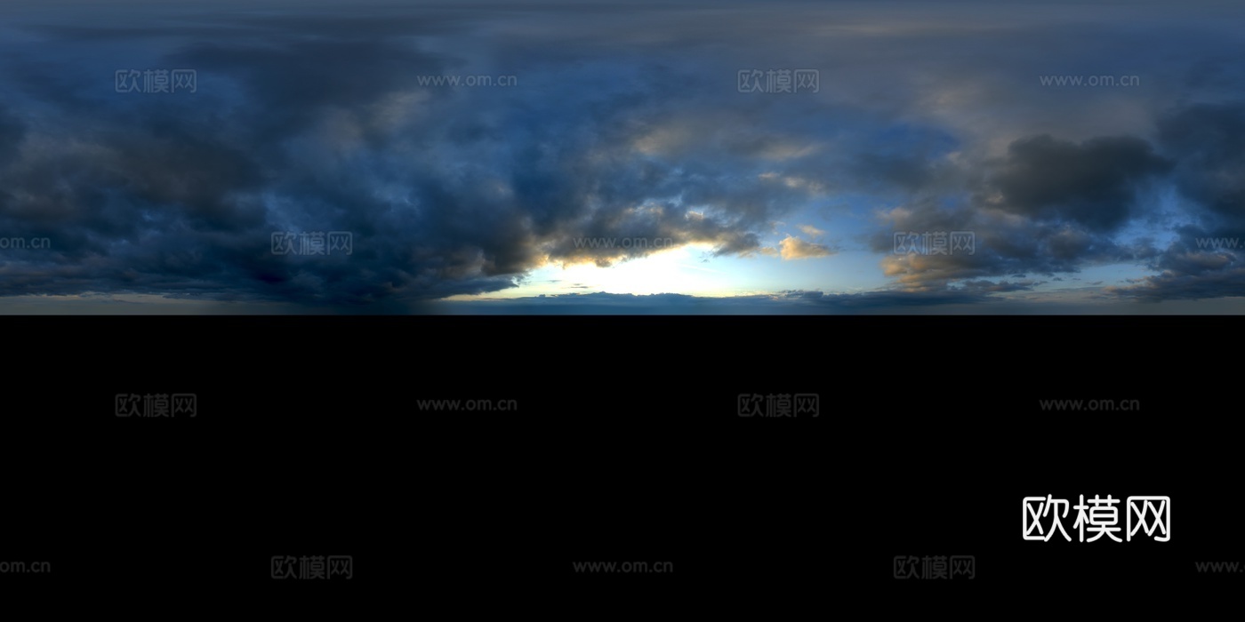 天空日出日落黎明黄昏蓝天白云HDR