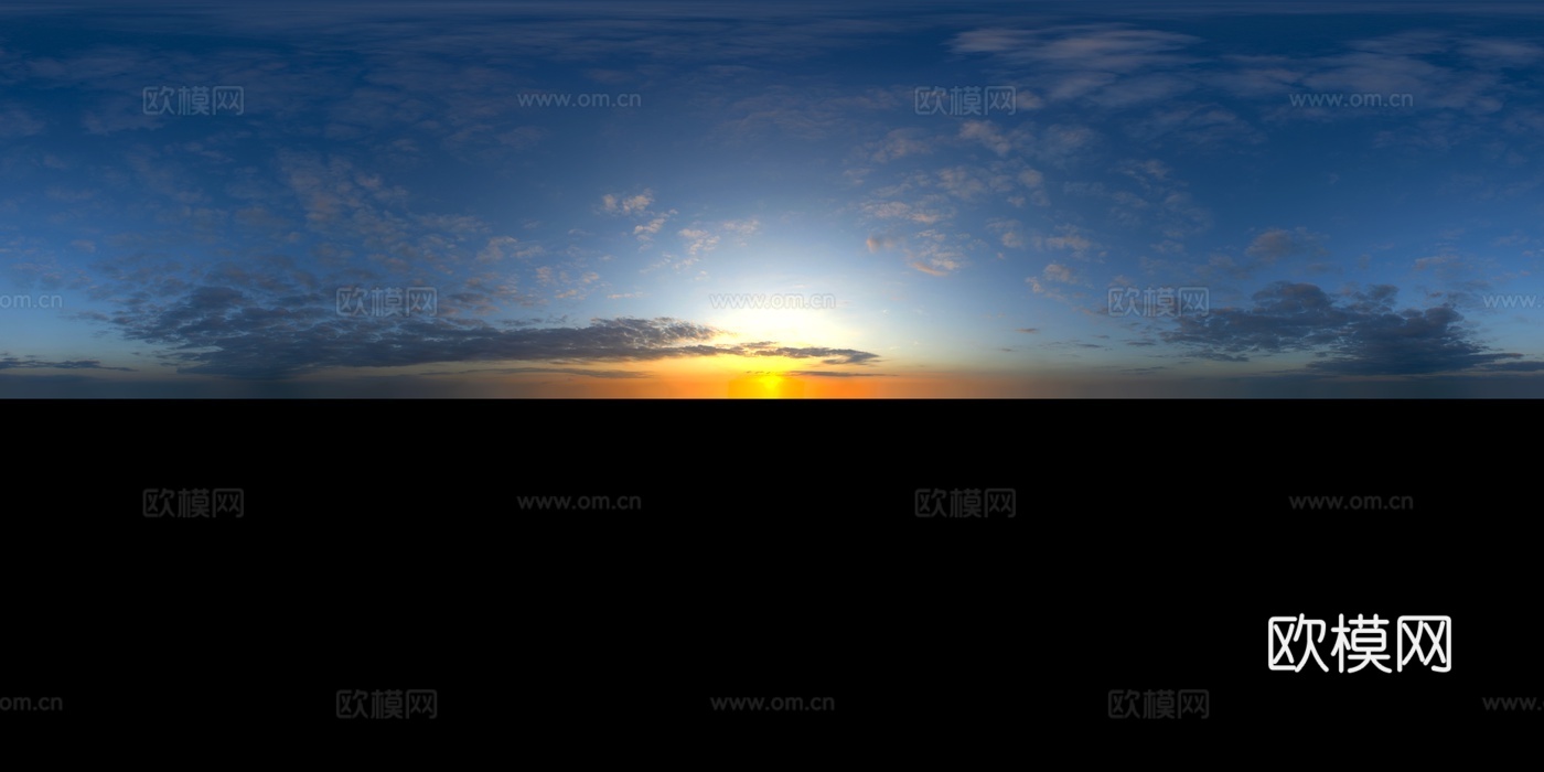 天空日出日落黎明黄昏蓝天白云HDR