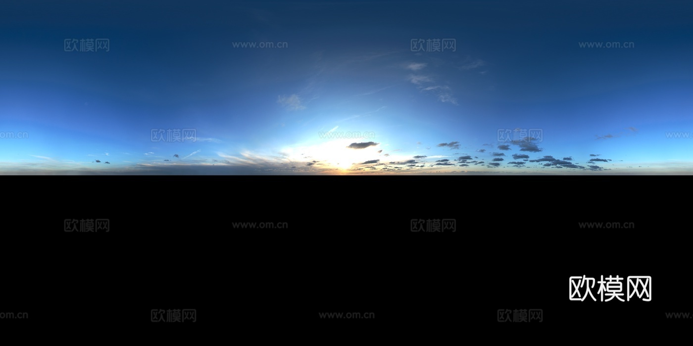 天空日出日落黎明黄昏蓝天白云HDR