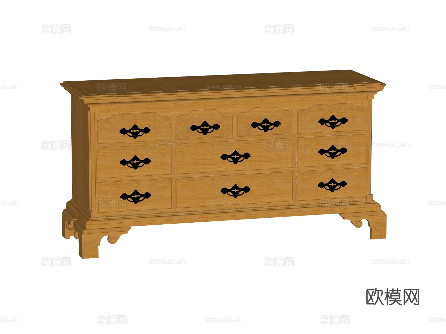 中古边柜装饰柜储物柜su模型