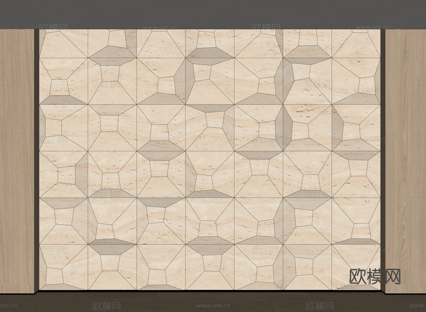 现代背景墙 客厅背景墙 石材背景墙 玄关背景 洞石护墙板 沙su模型