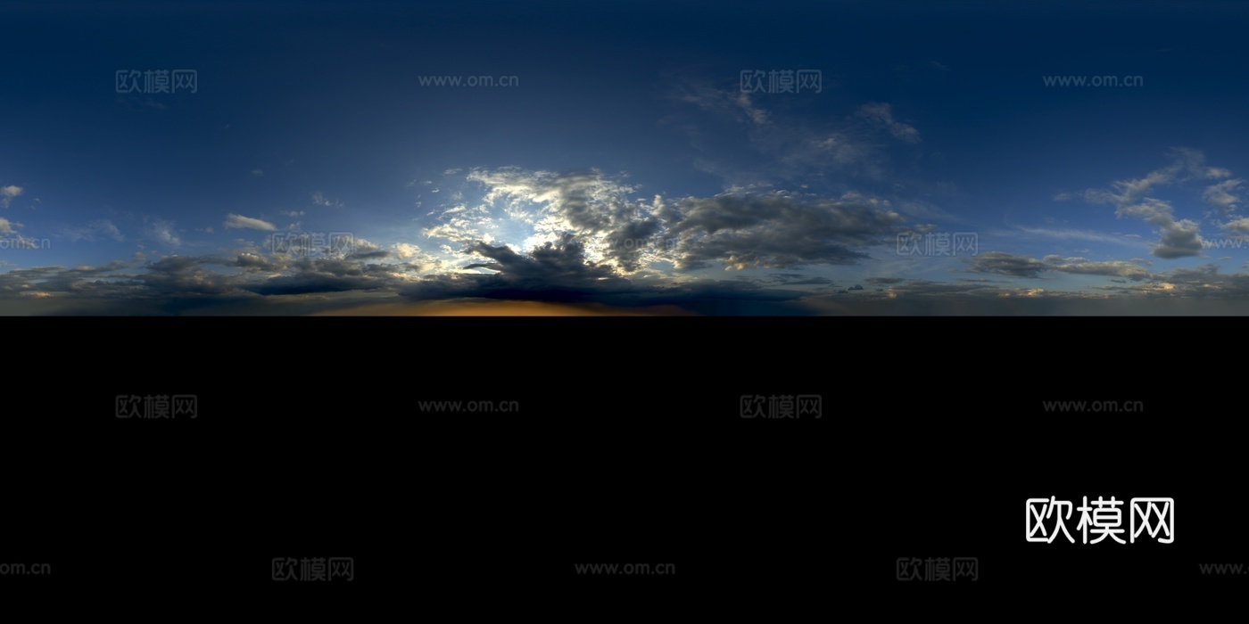 天空日出日落黎明黄昏蓝天白云HDR