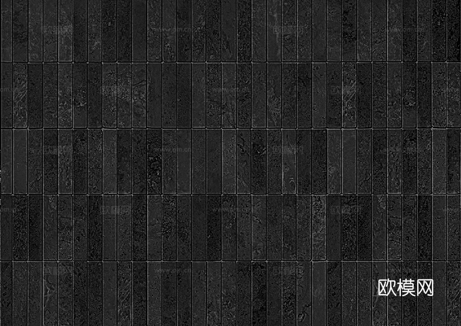 仿古砖_黑色莱姆石条形砖