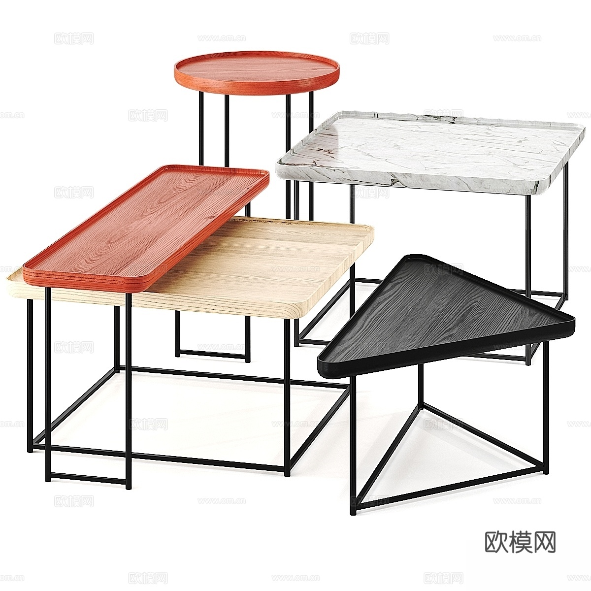 Torei Cassina 系列桌3d模型下载