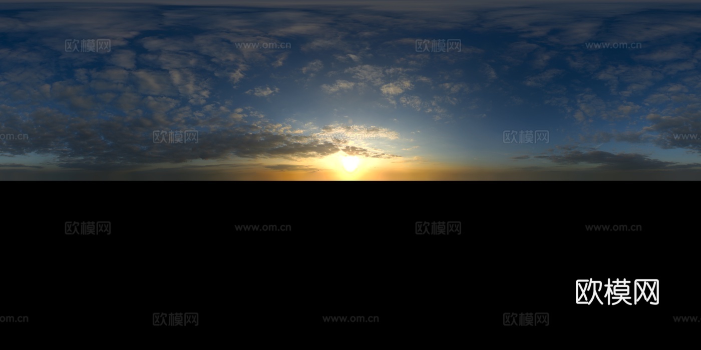 天空日出日落黎明黄昏蓝天白云HDR