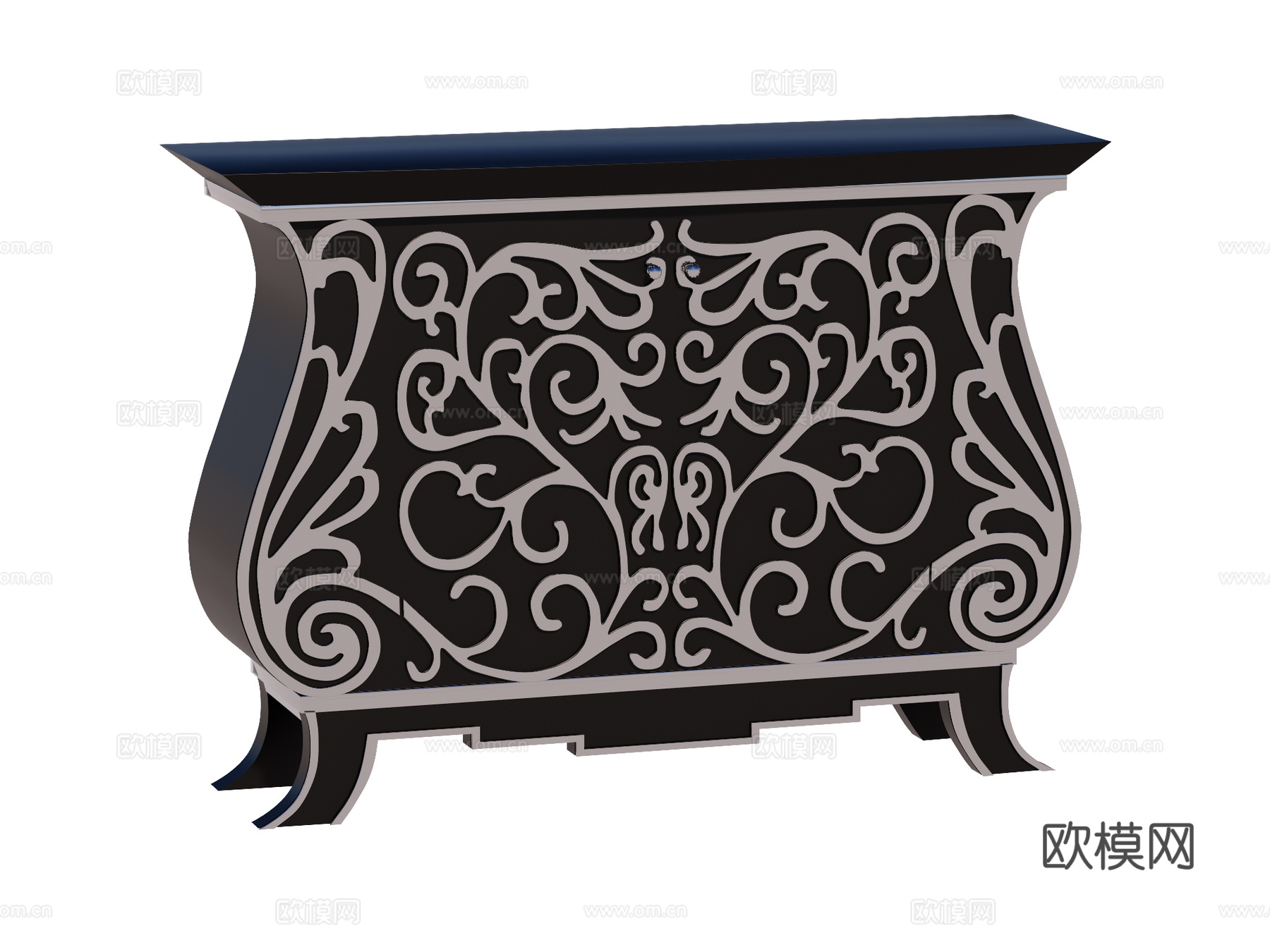 法式欧式装饰柜su模型