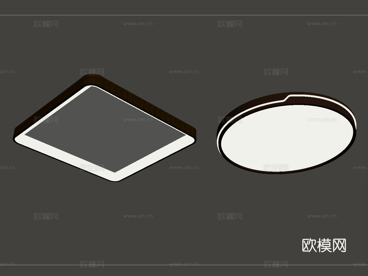 现代简约吸顶灯 客厅吸顶灯su模型