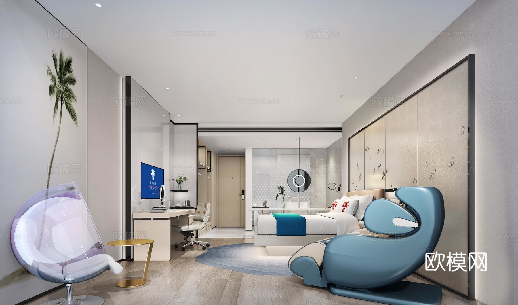 轻奢大酒店 最新全套施工图 效果图合集cad施工图