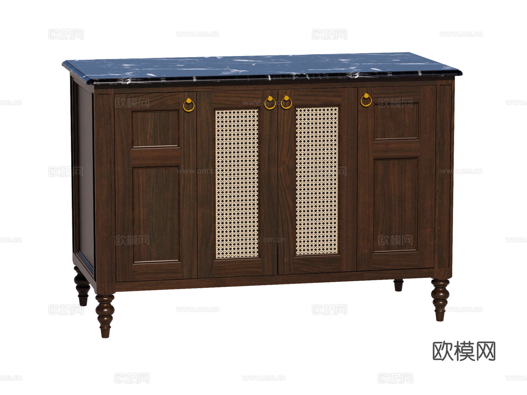 中古边柜装饰柜储物柜su模型