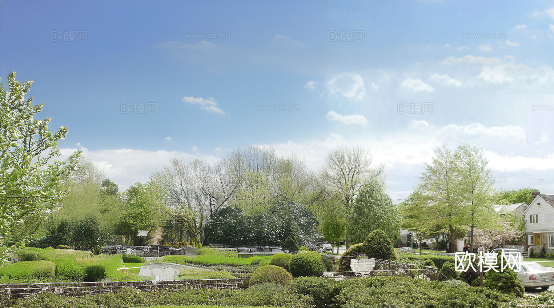 白天小区外景_通用外景_一楼外景_窗外景