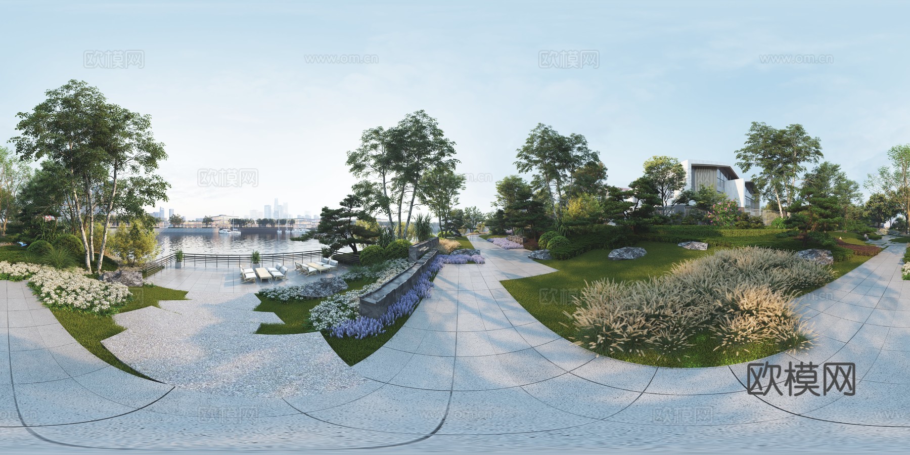 HDR城市公园全景