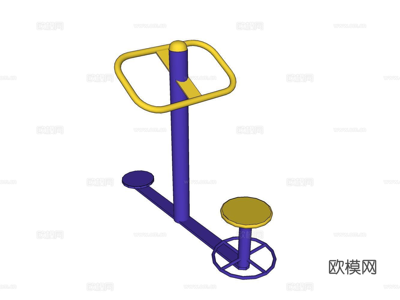 健身器材su模型