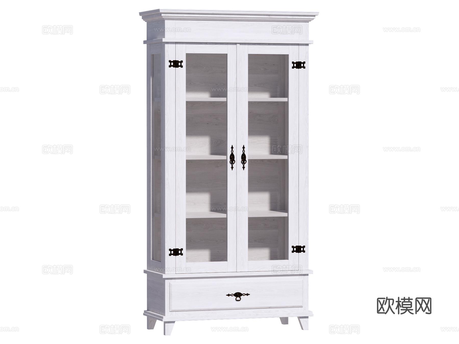 简欧边柜装饰柜储物柜su模型