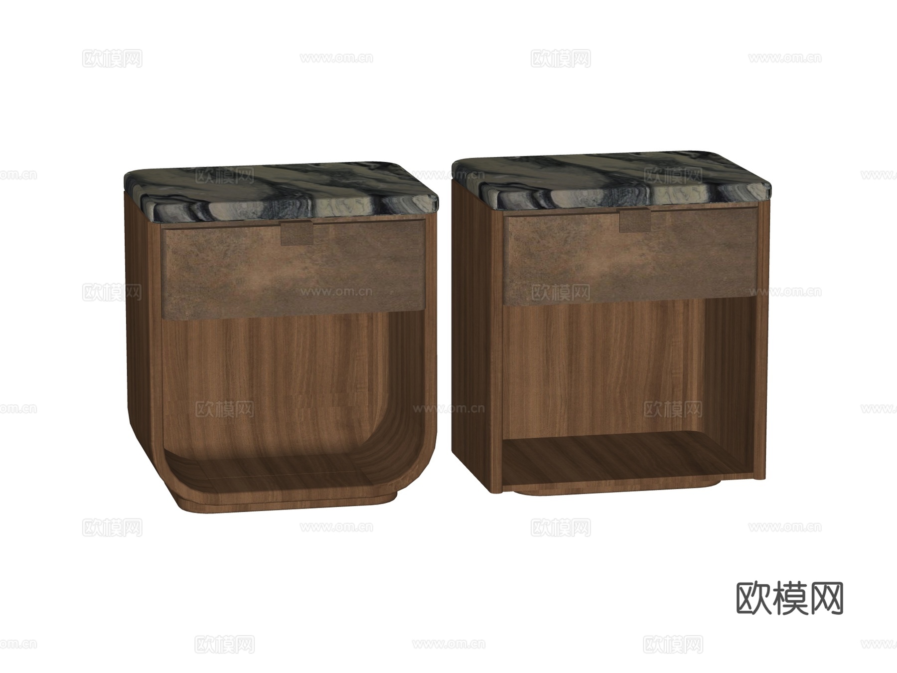 中古床头柜装饰柜角几边几su模型