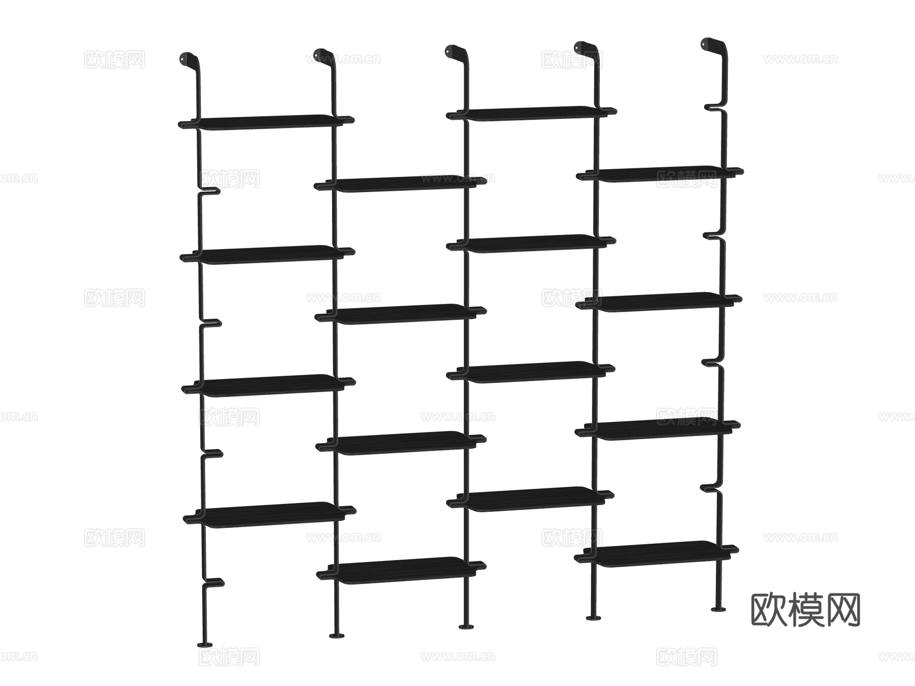 现代置物架装饰架su模型