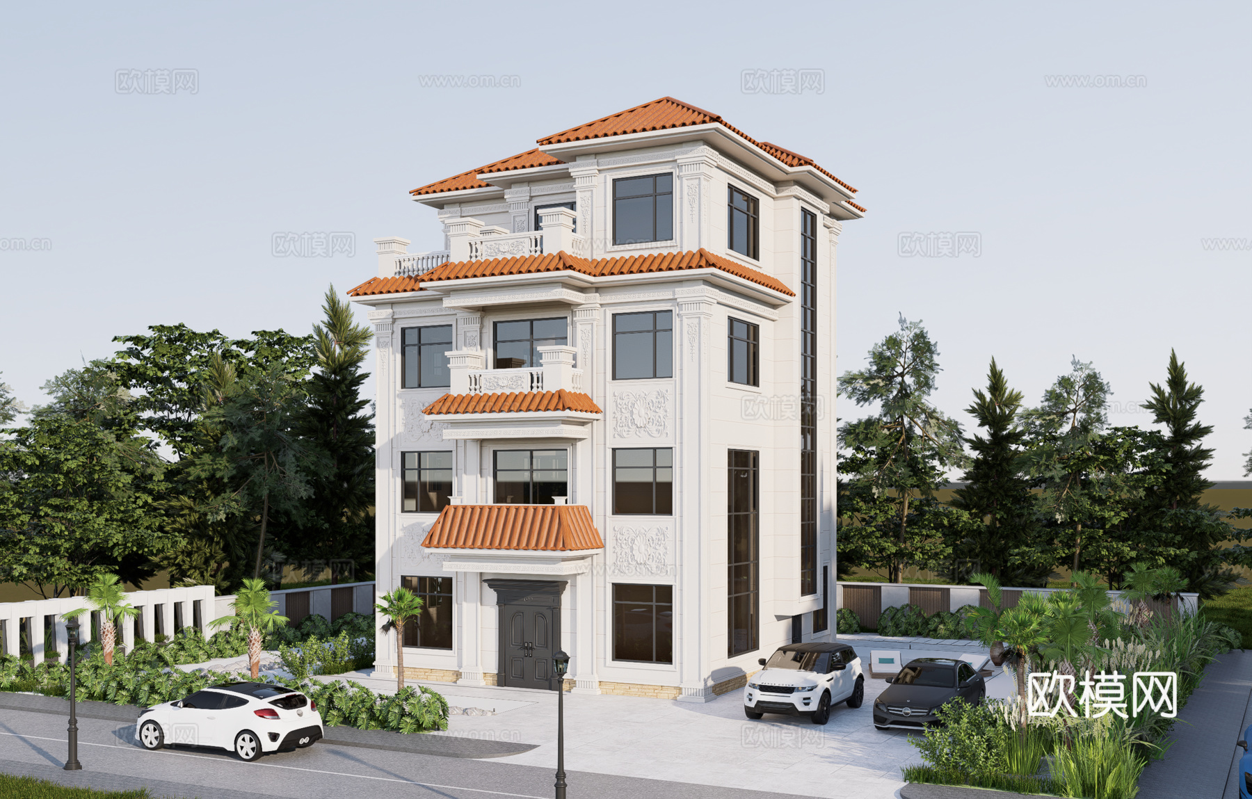 欧式别墅su模型su模型
