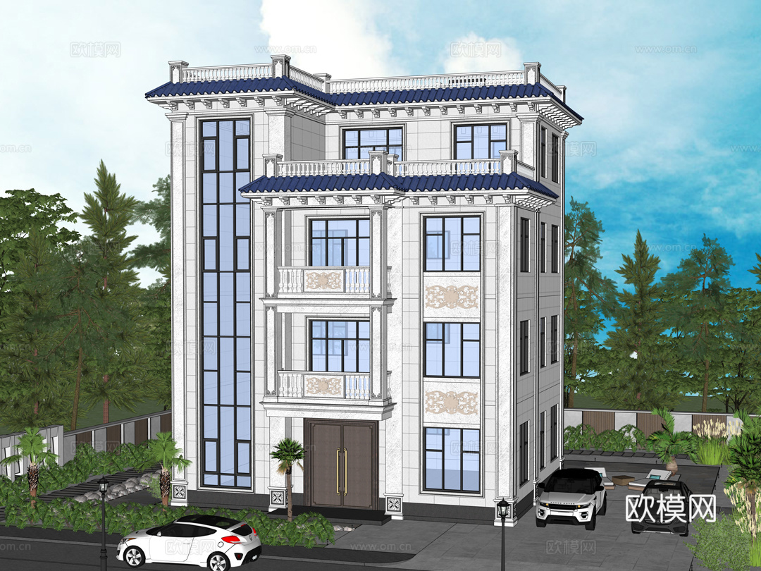 欧式别墅su模型su模型