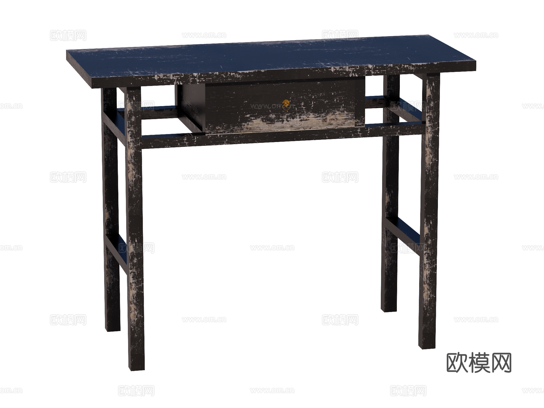 侘寂复古老旧家具端景台案台条案su模型