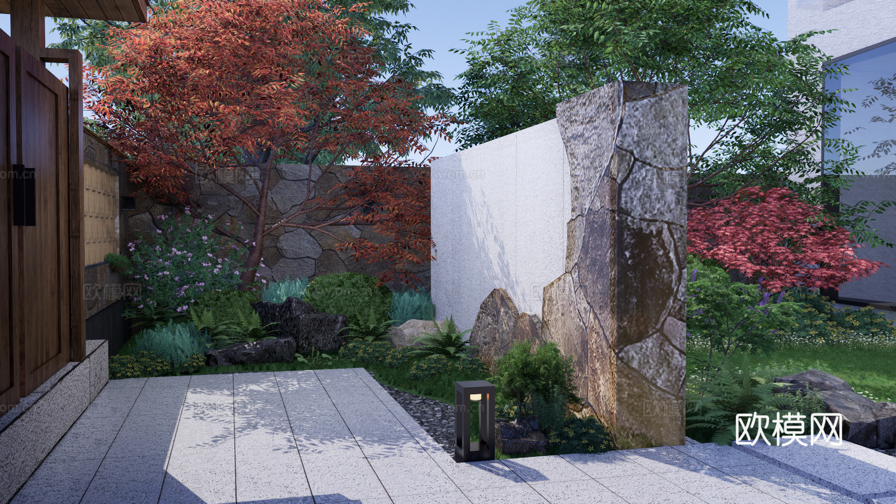 中式庭院景观su模型