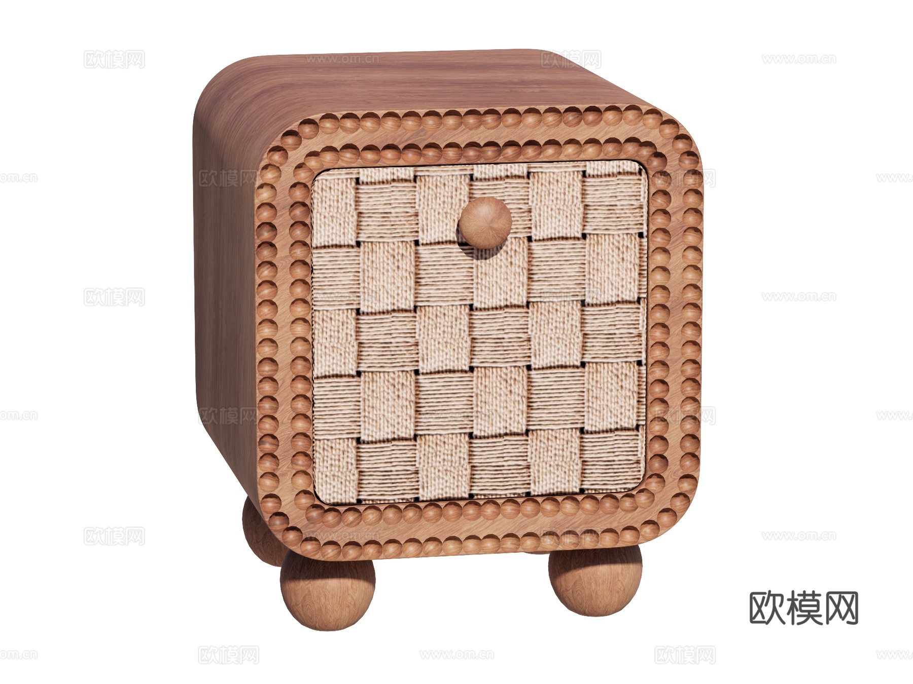 中古床头柜装饰柜角几边几su模型