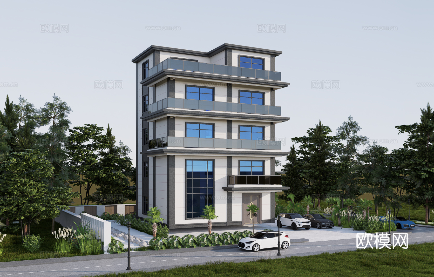 现代别墅su模型su模型