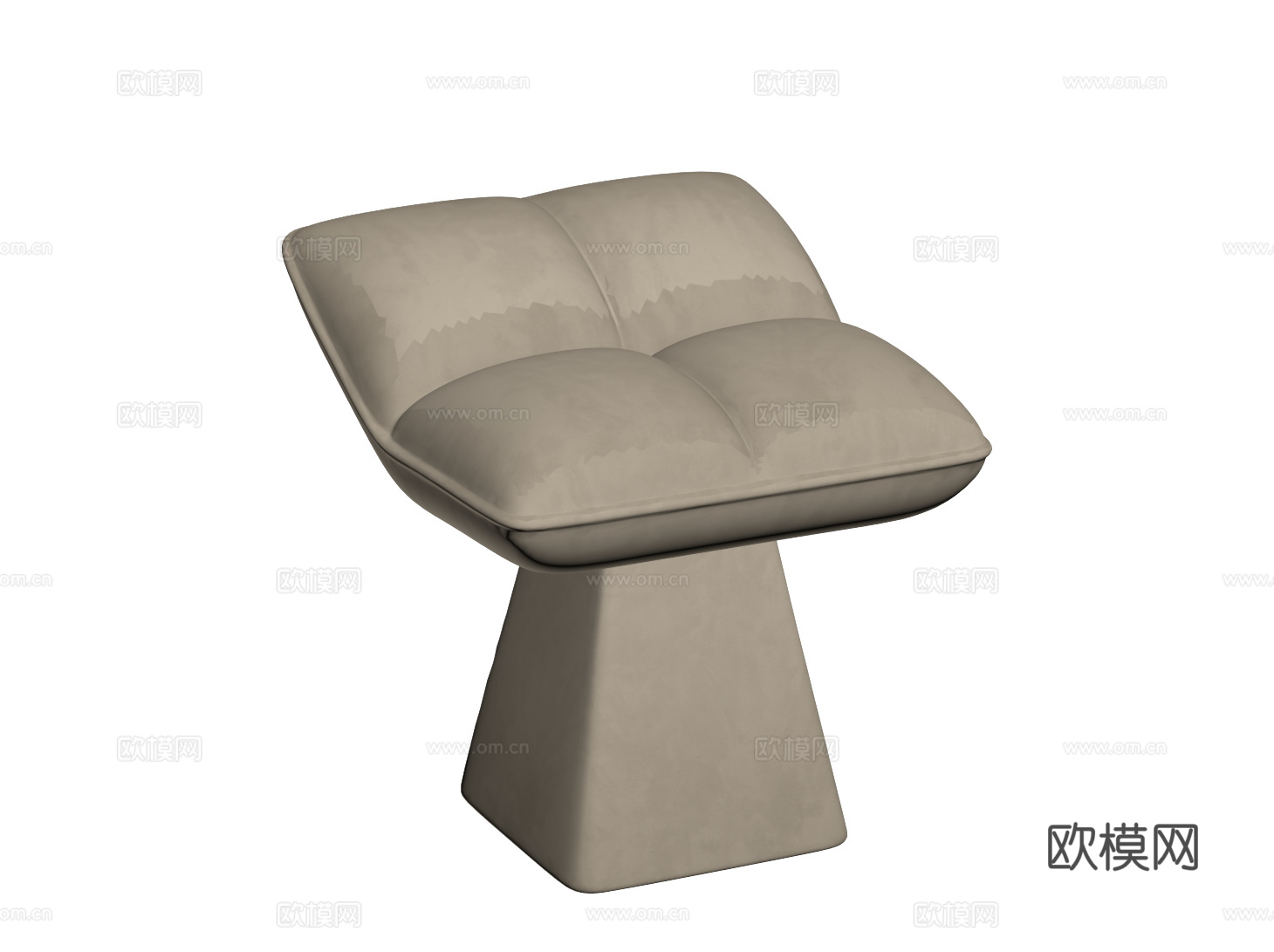 意式化妆凳 轻奢梳妆凳 沙发凳 化妆椅su模型