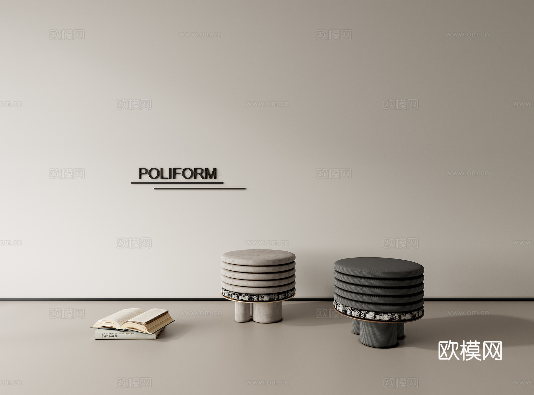 矮凳圆凳su模型