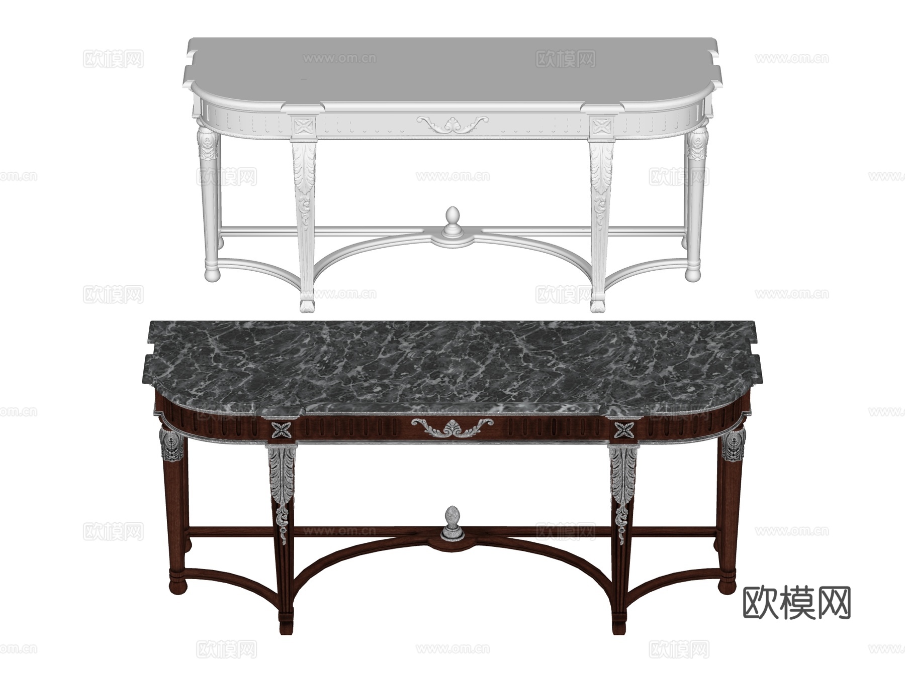 欧式端景台案台条案su模型