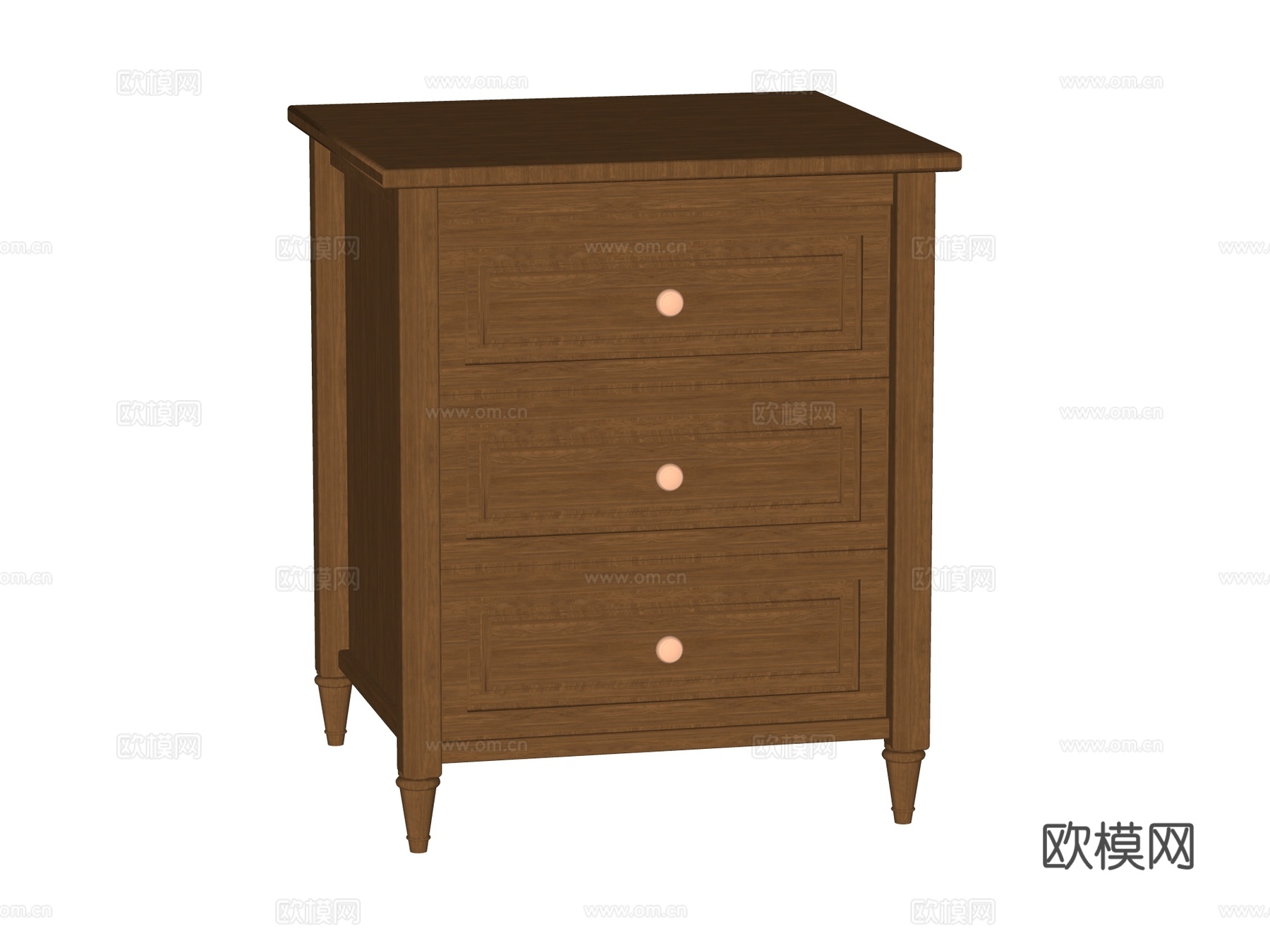 欧式床头柜装饰柜角几边几su模型