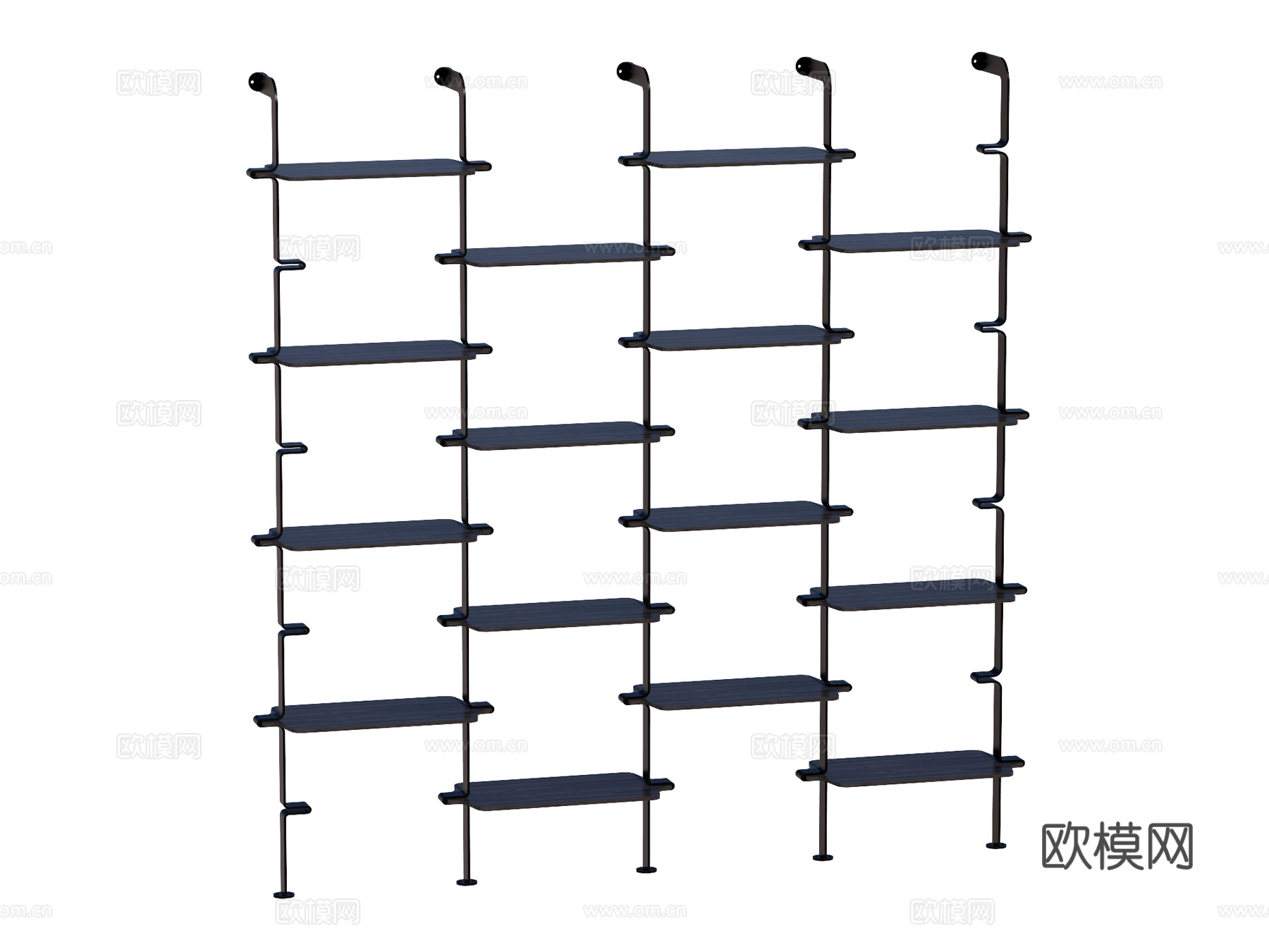 现代置物架装饰架su模型