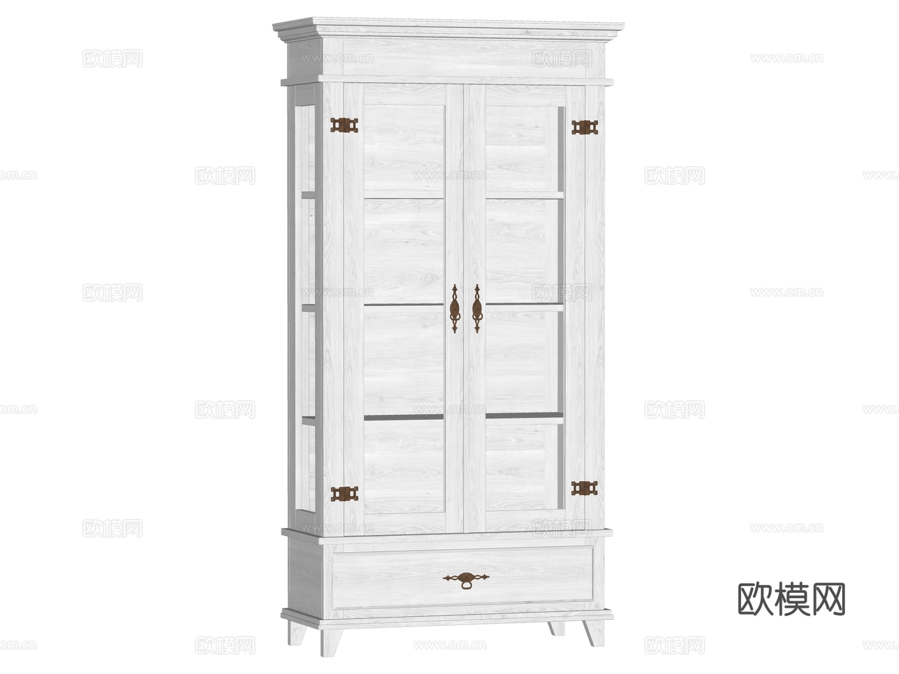 简欧边柜装饰柜储物柜su模型
