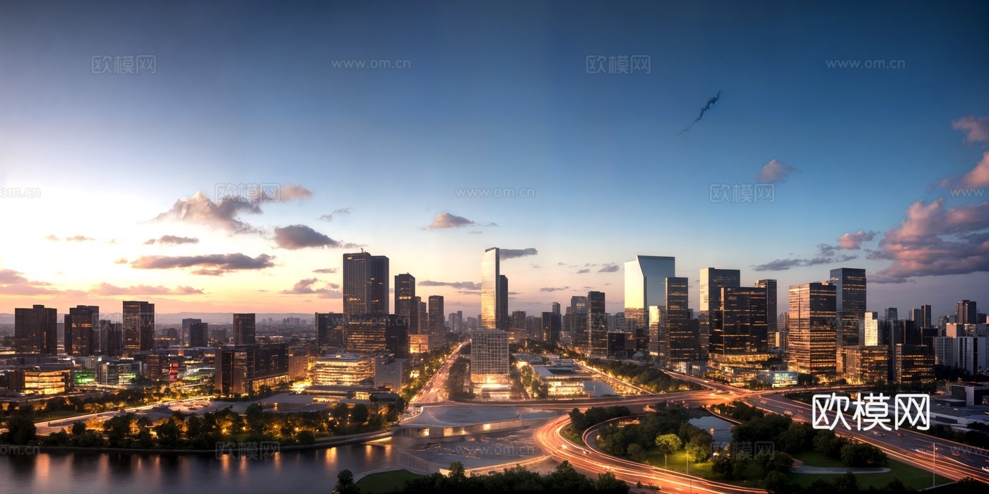 户外城市_城市夜景_夜景天空_户外天空_夜景