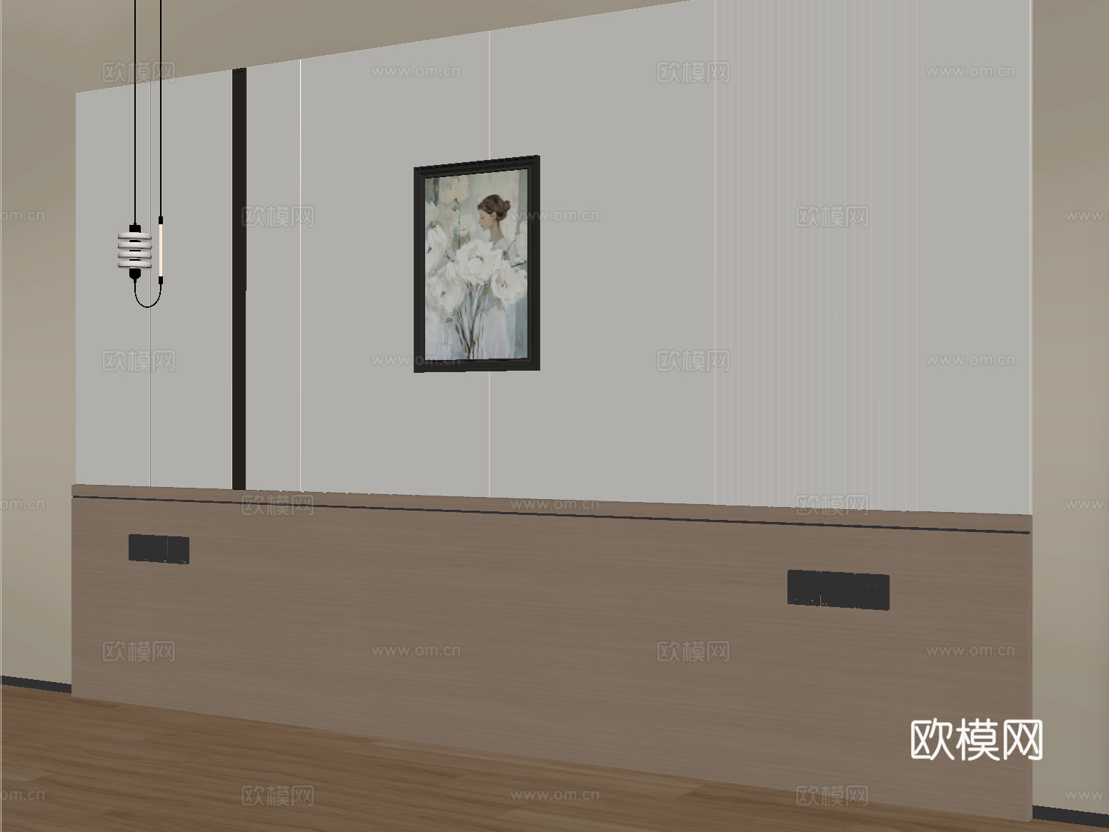 现代背景墙 电视背景墙 沙发背景墙su模型