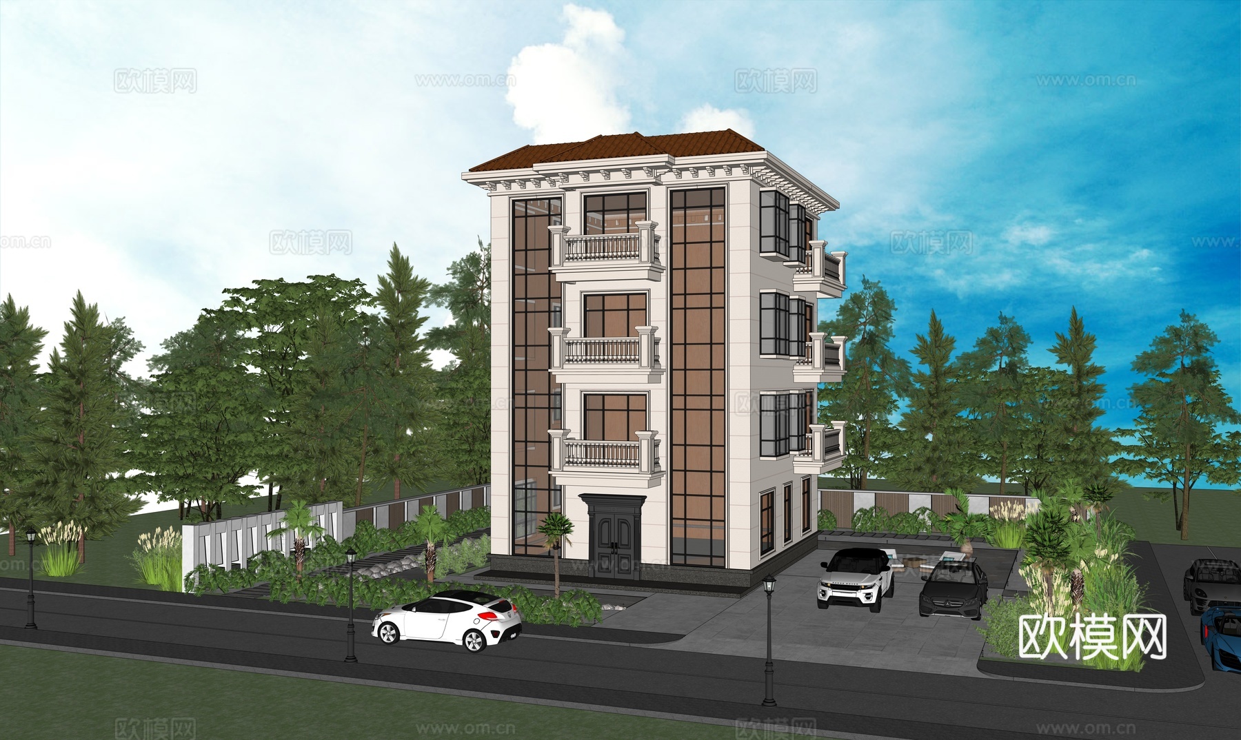 欧式别墅su模型su模型