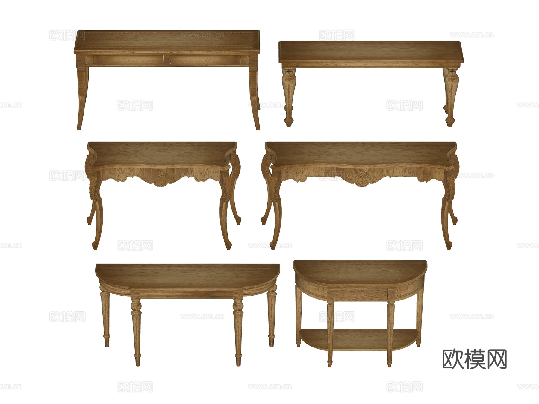 复古老旧家具端景台案台条案su模型su模型