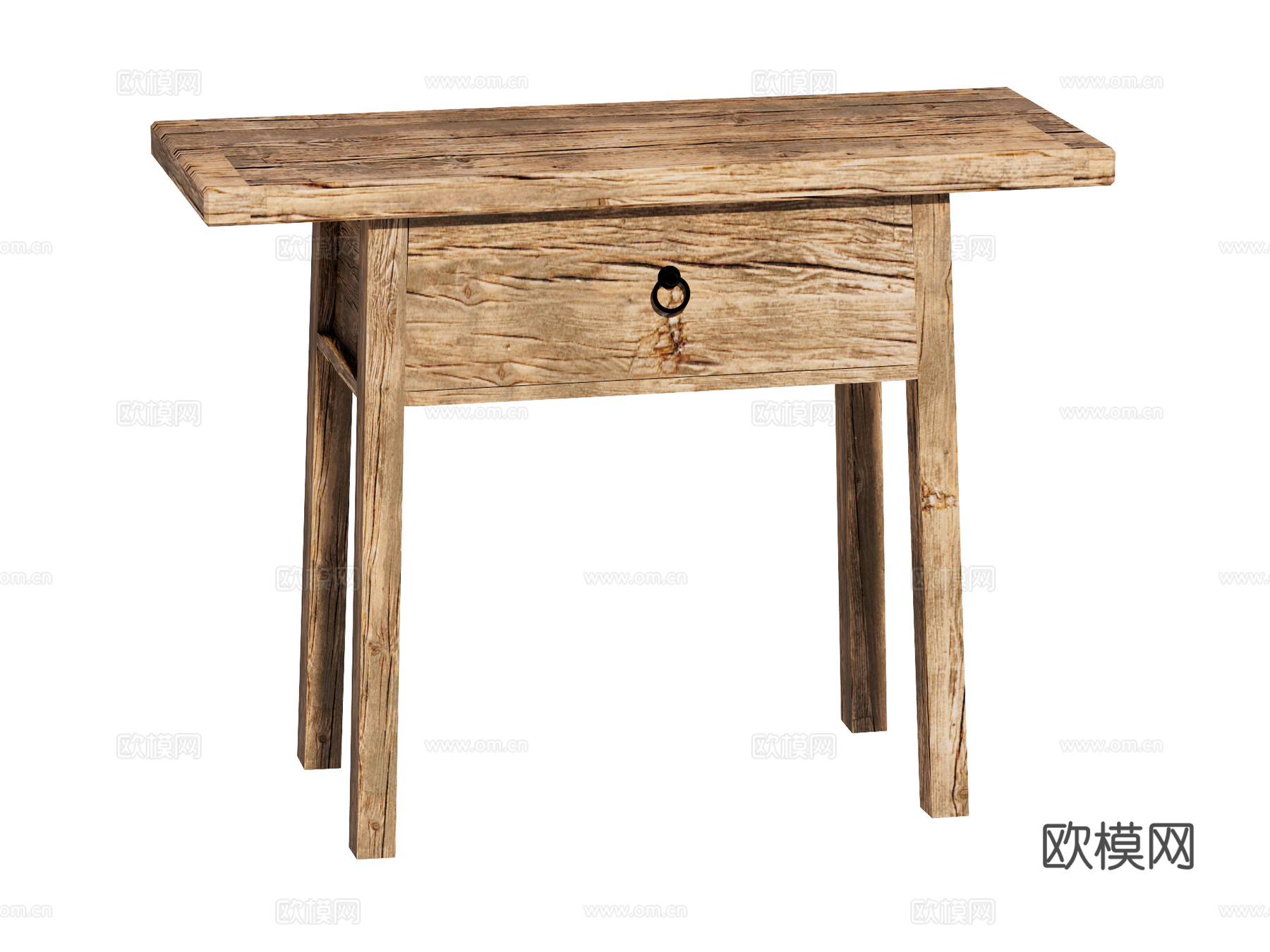 侘寂复古老旧家具端景台案台条案su模型