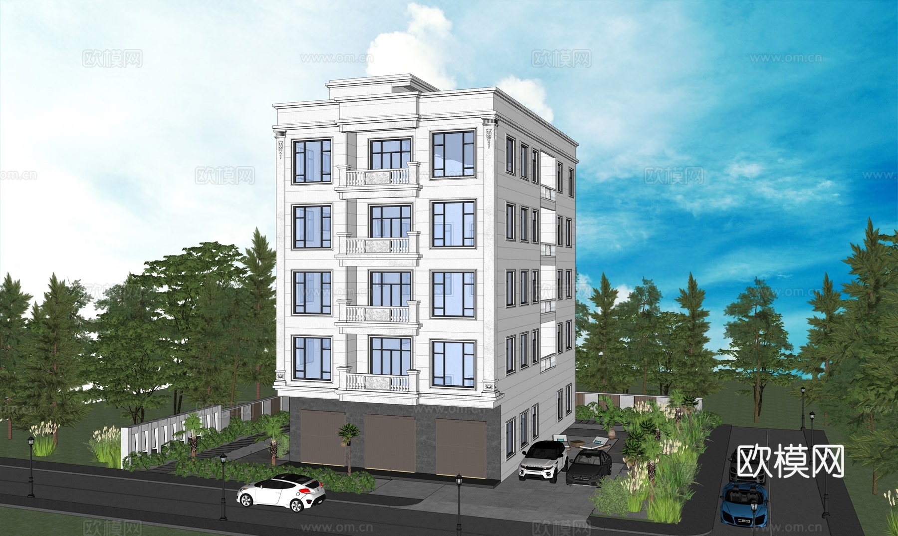 欧式别墅su模型su模型