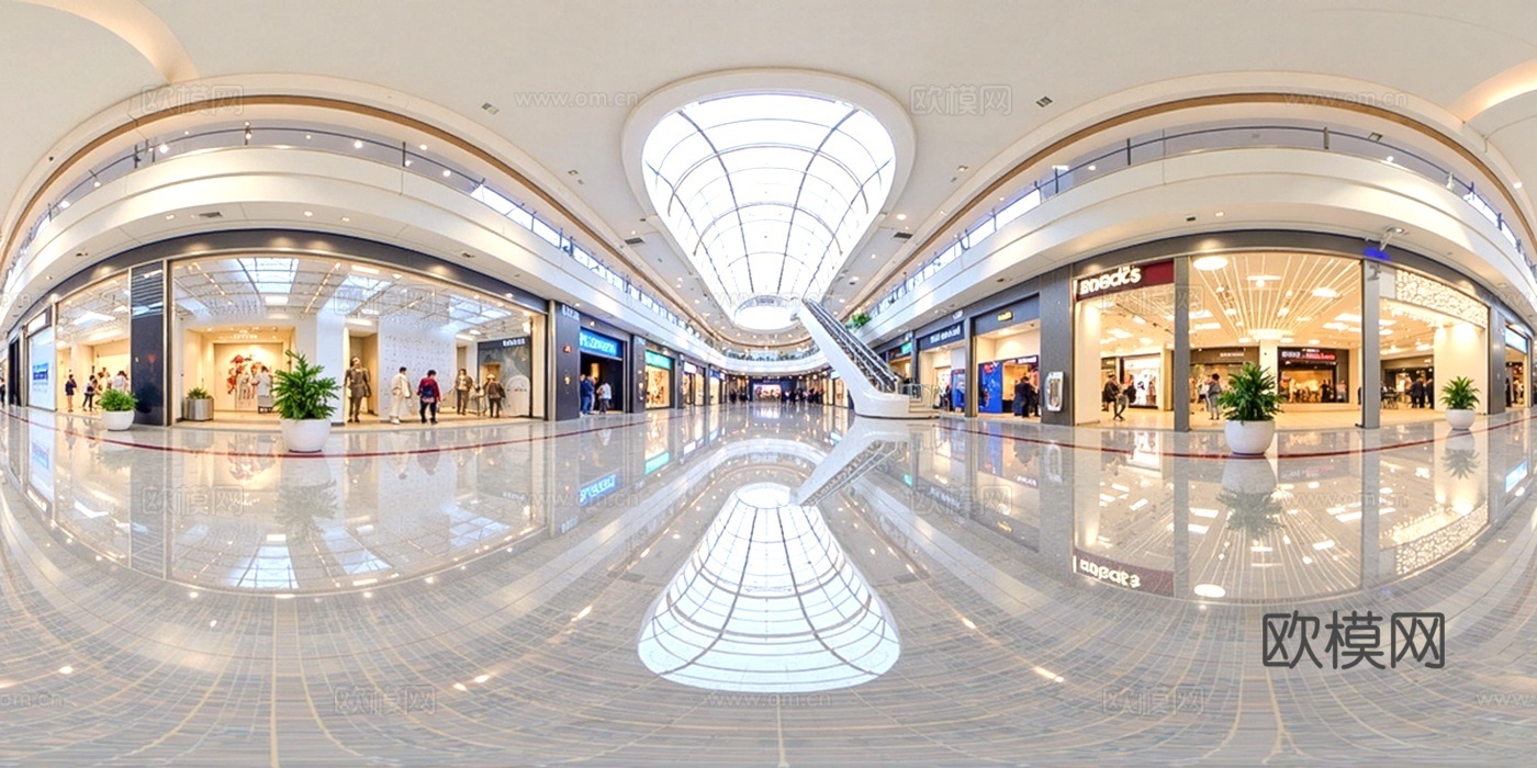 现代室内商场HDR全景